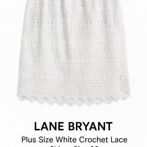 Lane Bryant White Crochet Lace Skirt Plus Size 20 | Boho Cottagecore